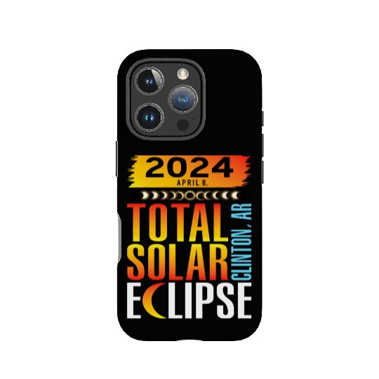 2024 April 8 Total Solar Eclipse Clinton AR IPhone Cases
