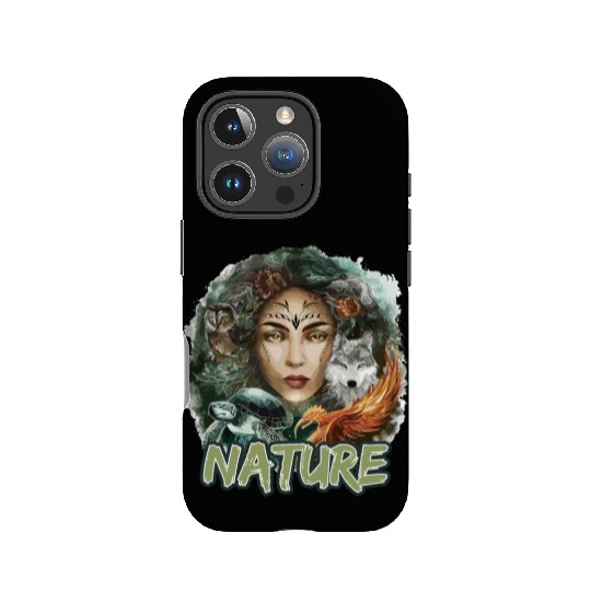 Nature-Inspired Wolf Owl Turtle Phoenix Woman IPhone Cases