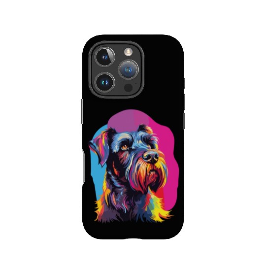 Watercolor Colorful Giant Schnauzer IPhone Cases