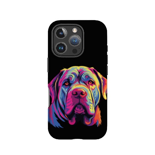 Watercolor Colorful Neapolitan Mastiff IPhone Cases