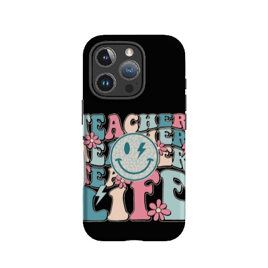 Teacher Life Happy Face Teachers Day Retro IPhone Cases