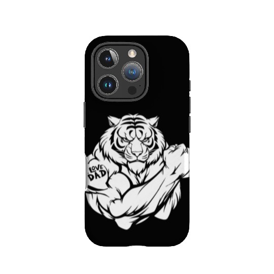 Tiger Biceps Tattoo I Love Dad IPhone Cases