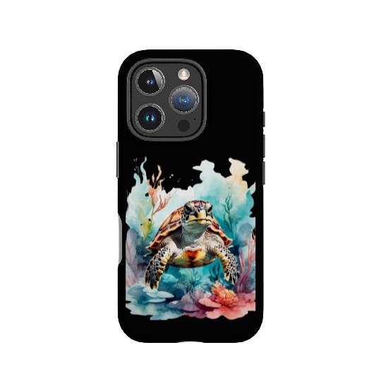 Colorful turtle IPhone Cases