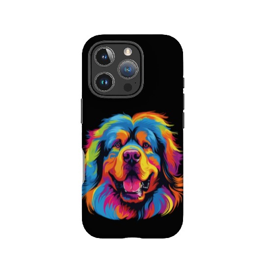 Watercolor Colorful Tibetan Mastiff IPhone Cases