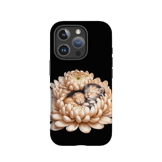 Kittens Sleeping In Flower IPhone Cases