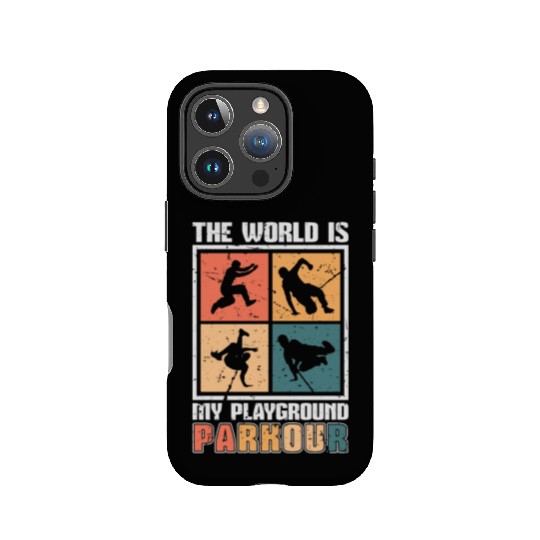 Parkour The World Is My Playground Retro Running IPhone Cases