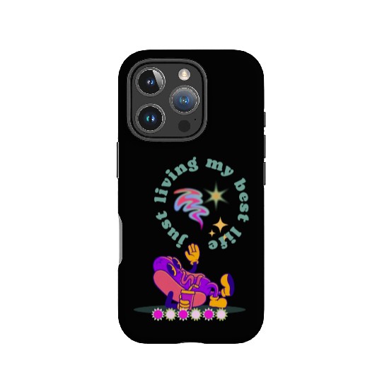 Purple Retro Hotdog Illustration IPhone Cases