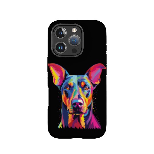 Watercolor Colorful Doberman Pinscher IPhone Cases