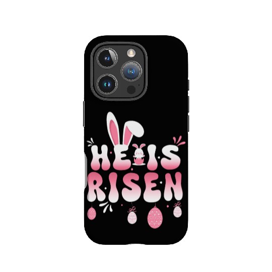 He Is Risen Easter Celebration Theme Bunny Eggs IPhone Cases