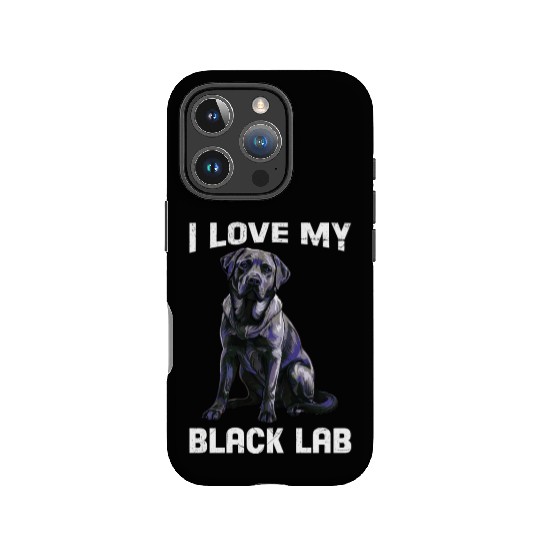Labrador Lover I LOVE MY BLACK LAB Black IPhone Cases