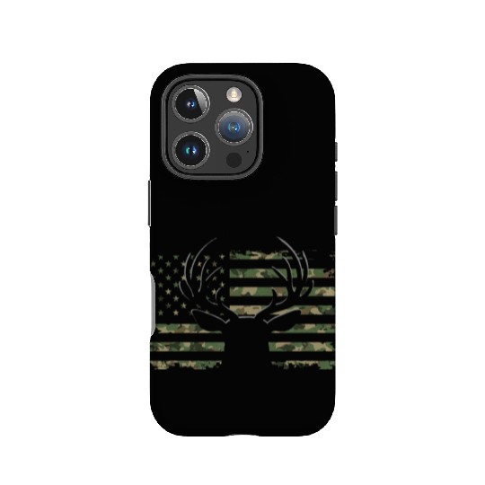 American Flag Camouflage Outdoor Antlers Deer IPhone Cases