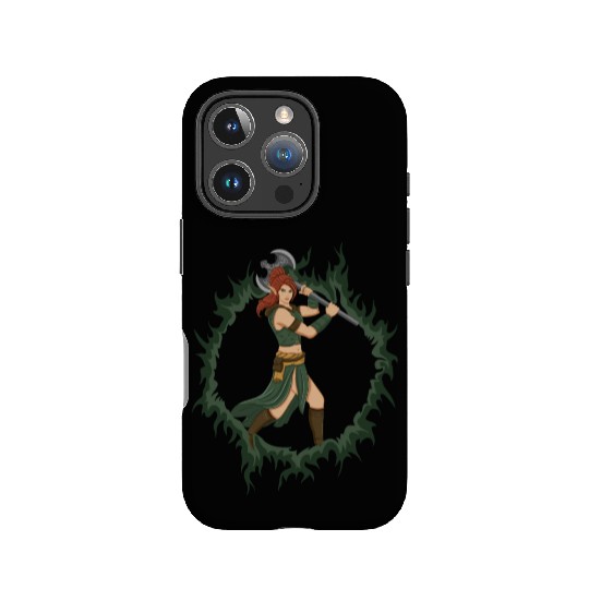 Female Elf Warrior With An Iron Axe IPhone Cases