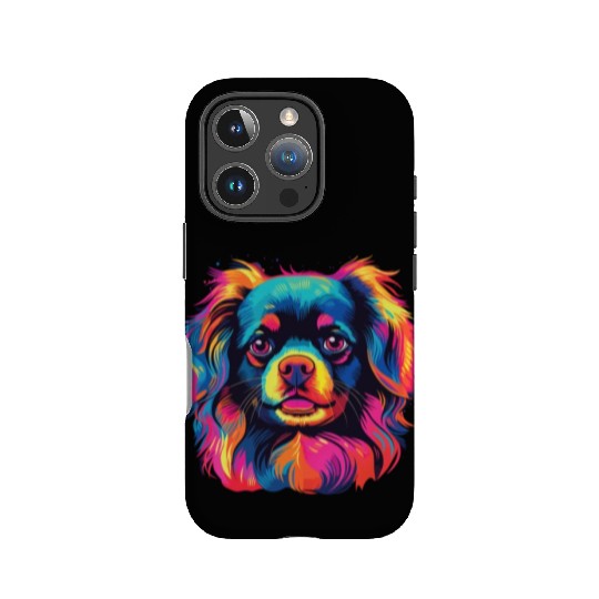 Watercolor Colorful Tibetan Spaniel IPhone Cases