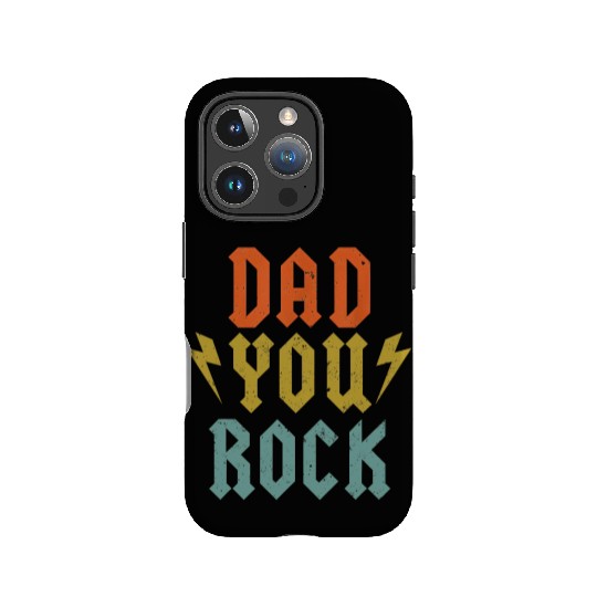 Fathers Day Funny Dad You Rock Guitar Vintage IPhone Cases