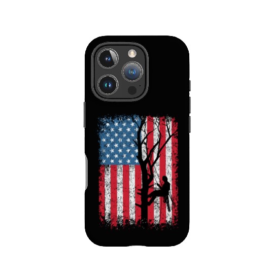 American Flag Arborist Gift For Men Cool Tree Love IPhone Cases