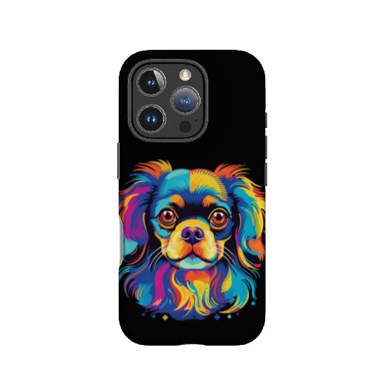 Watercolor Colorful Tibetan Spaniel IPhone Cases