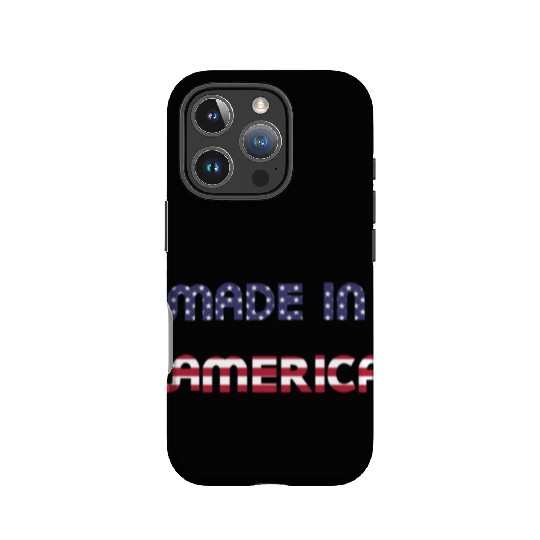 Made in America American Flag Font Funny Patriotic IPhone Cases