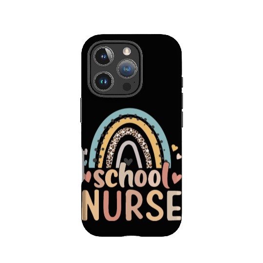 Rainbow Leopard Print School Nurse Back To School IPhone Cases