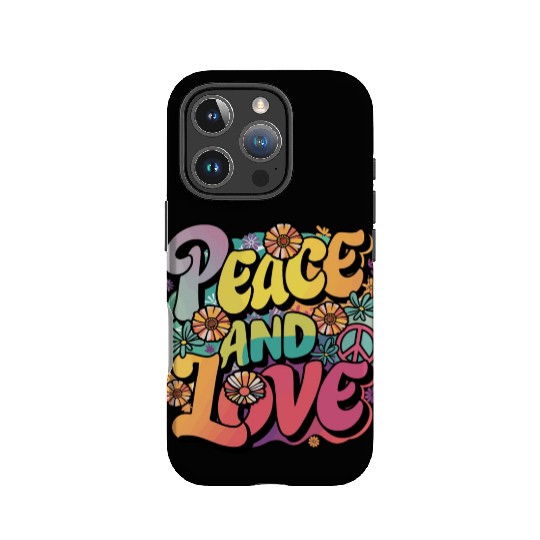 Peace And Love Hippie 1960`s 1970`s IPhone Cases