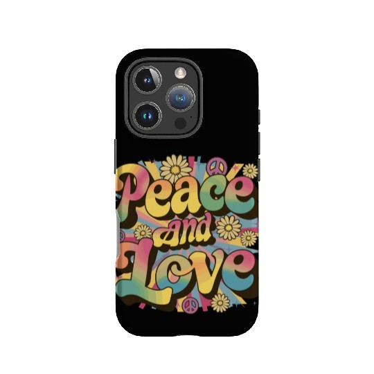 Peace And Love Hippie 1960`s 1970`s IPhone Cases