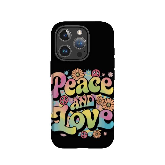 Peace And Love Hippie 1960`s 1970`s IPhone Cases