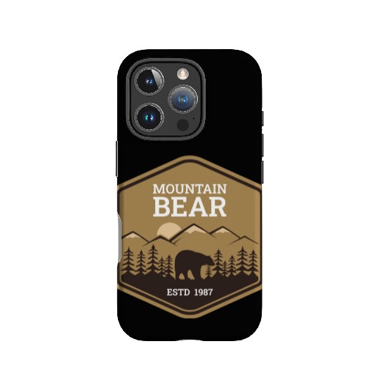 Mountain Bear - Brown IPhone Cases