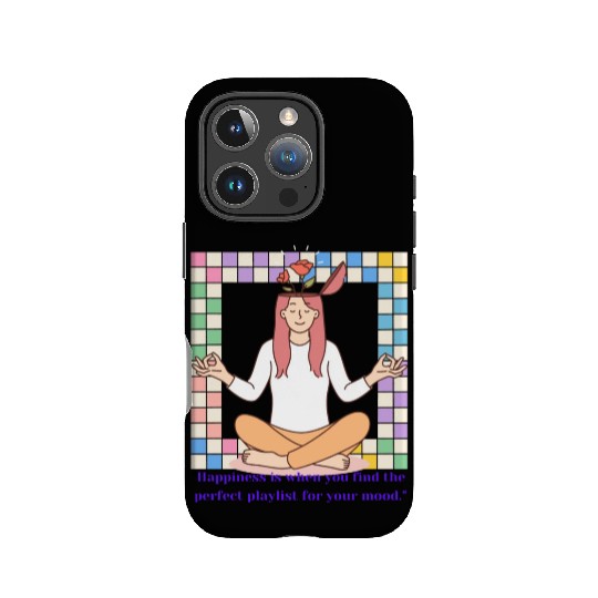 Happy artwork with colorful design IPhone Cases