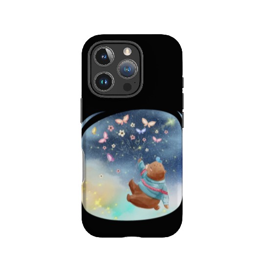 Teddy Bear Up To Sky Using Butterfly Excited IPhone Cases