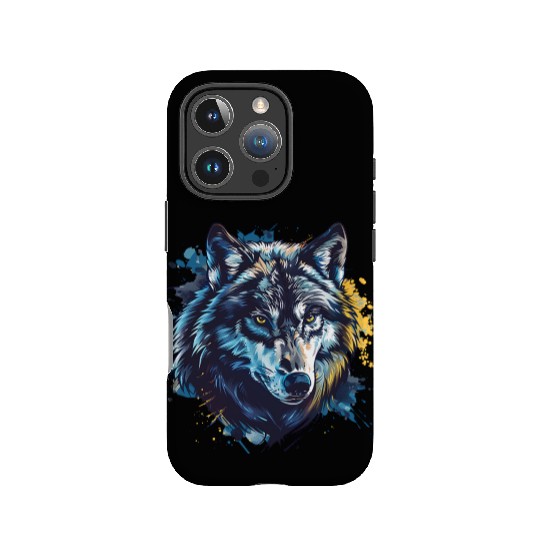 Alpha Wolf Paint Splash IPhone Cases