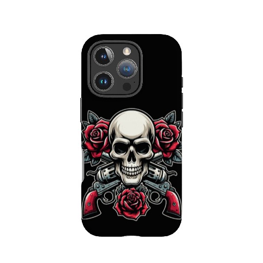 Skeleton Roses Guitar Roses Skull Guns IPhone Cases