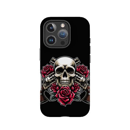 Skeleton Roses Guitar Guns Skull Roses IPhone Cases
