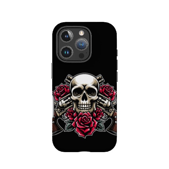 Skeleton Roses Guitar Guns Skull Roses IPhone Cases