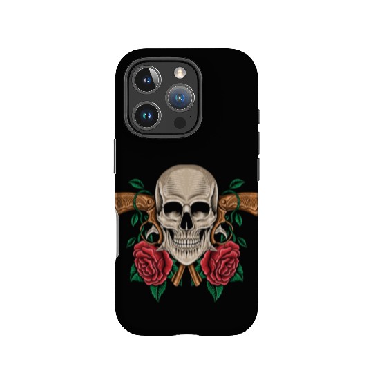 Skeleton Roses Guitar Guns Skull Roses IPhone Cases