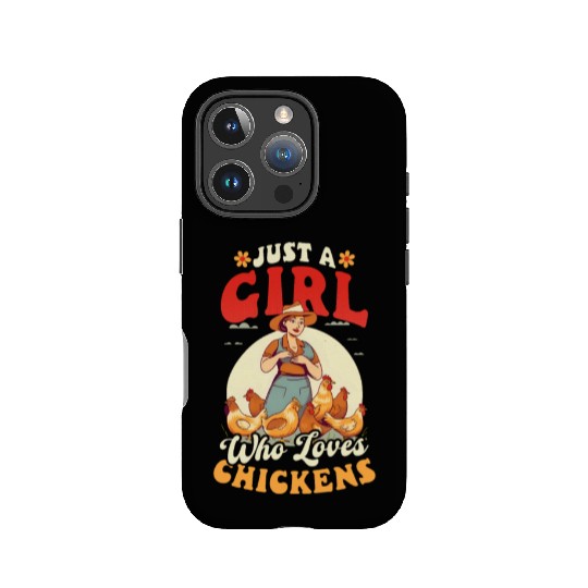 Chicken Farmer Girl Loves Chickens IPhone Cases