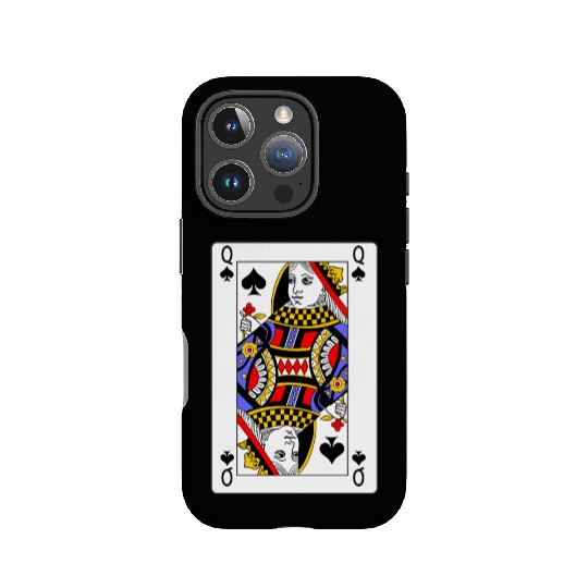 Queen of Spades Playing Card IPhone Cases