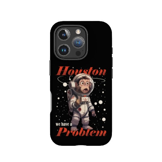Houston we have a problem astronaut space monkey IPhone Cases