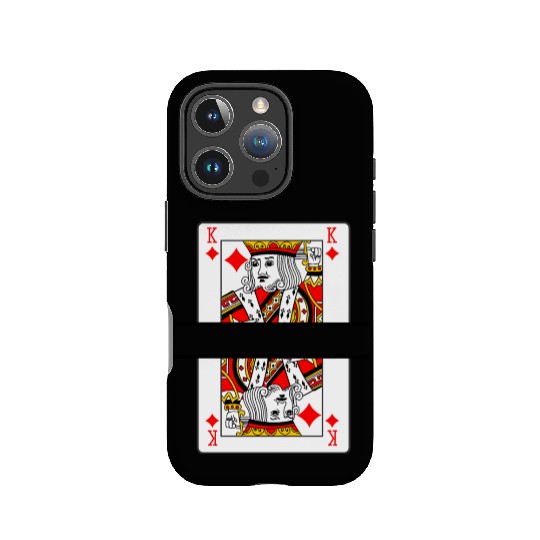 Playing card king of diamonds with banner space IPhone Cases