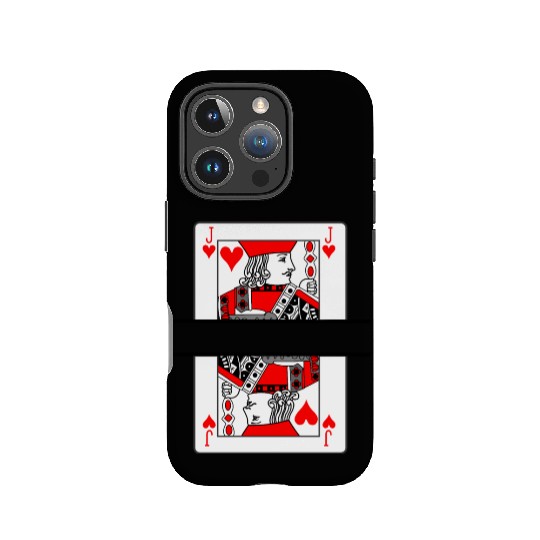 Playing card jack of hearts with banner space IPhone Cases