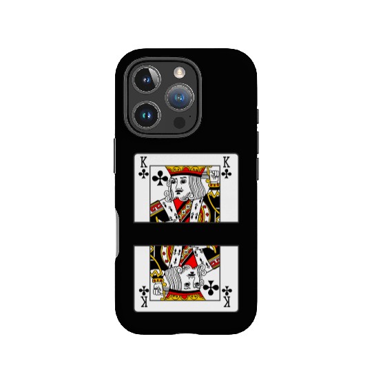 Playing card clover king with banner space IPhone Cases