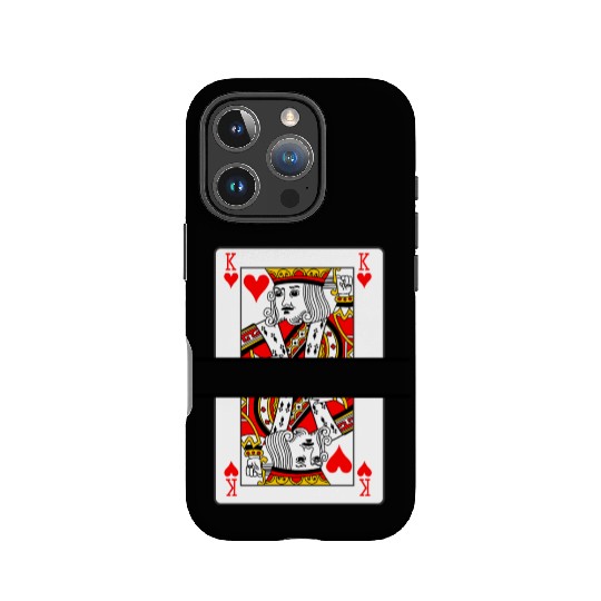 Playing card hearts king with banner space IPhone Cases