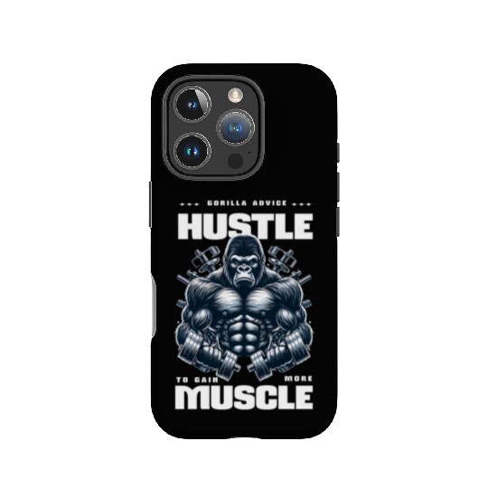 gorilla workout hustle to gain more muscle IPhone Cases