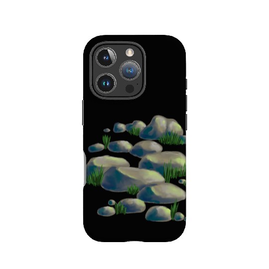 Serene Stones: A Watercolor Landscape IPhone Cases