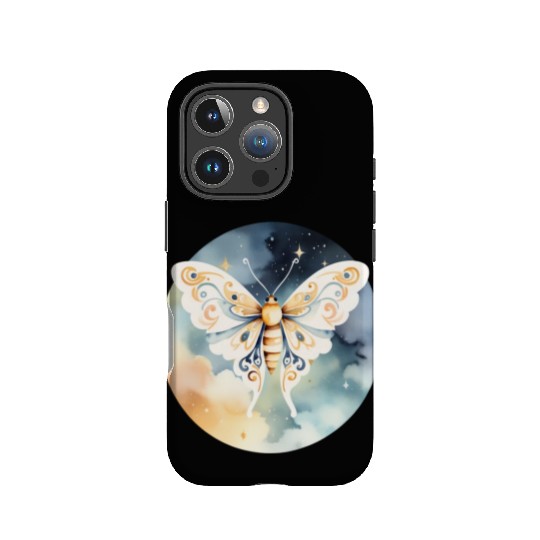 Dreamlike Flight: A Moth's Dance Among the Stars IPhone Cases