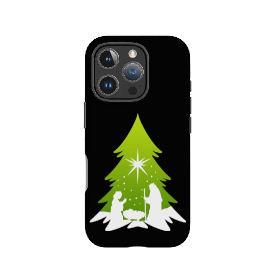 Christmas Tree Nativity Scene Artist IPhone Cases