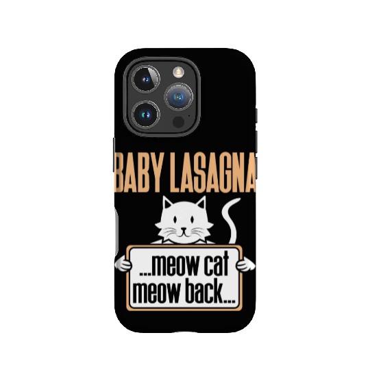 Baby Lasagna meow cat meow back IPhone Cases