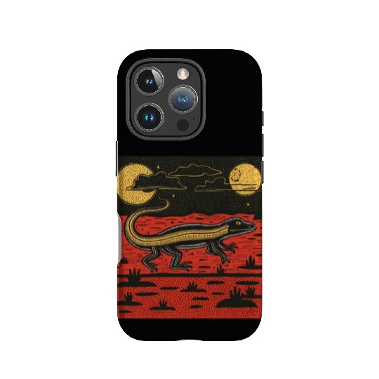 Giant Lizard Running Across The Australian Outback IPhone Cases