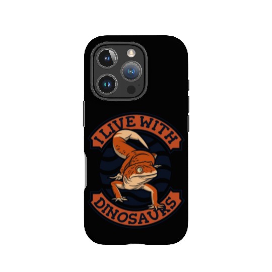 I Live With Dinosaurs Gekkota Crested Lizard IPhone Cases
