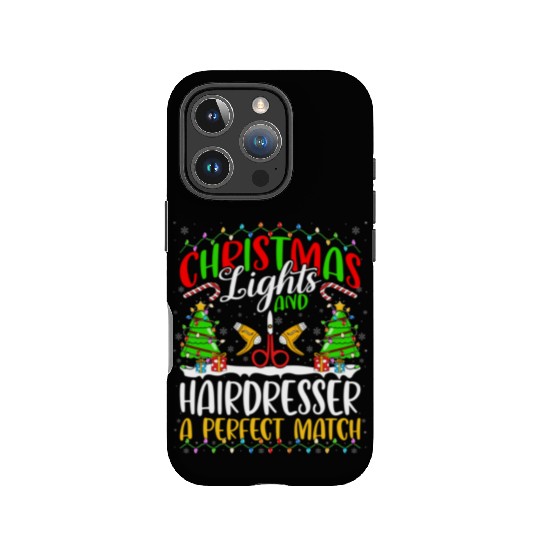 Christmas Light Hairdresser Xmas IPhone Cases