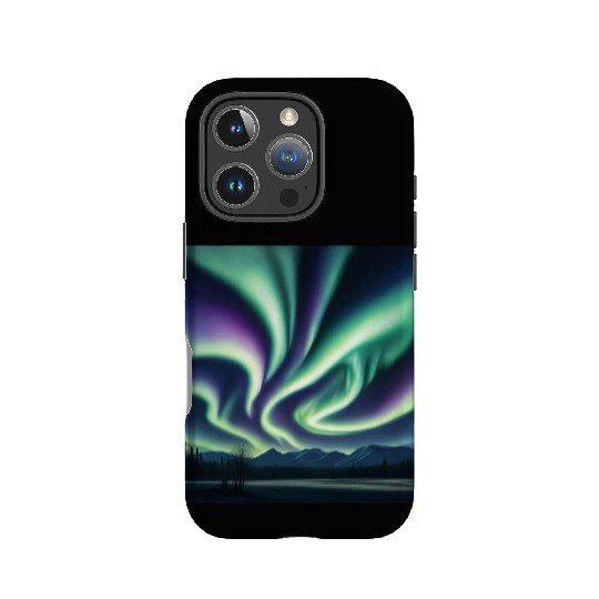 ultra realistic northern lights IPhone Cases