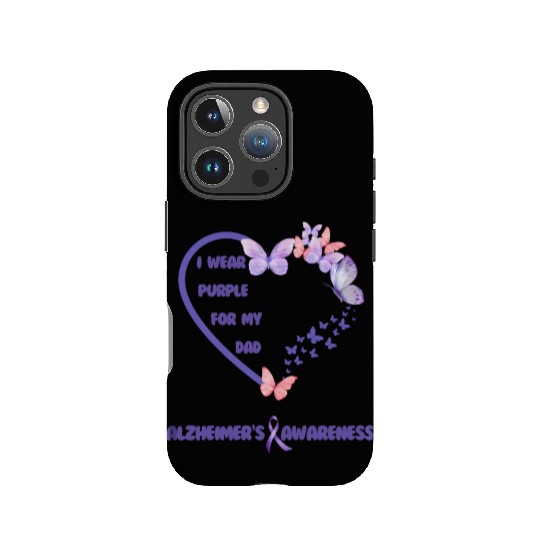 I wear purple for my dad, Alzheimer's awareness IPhone Cases